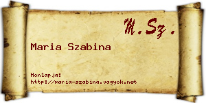 Maria Szabina névjegykártya